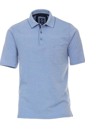 Redmond Casual Regular Fit Polo shirt Korte mouw blauw