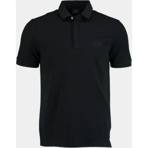 Armani Exchange Polo korte mouw Blauw Polo Donkerblauw Met Stretch 8NZF91.ZJ81Z/1510