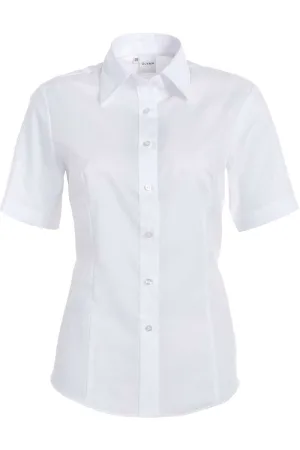 OLYMP Tendenz Regular Fit Dames Overhemd wit, Effen