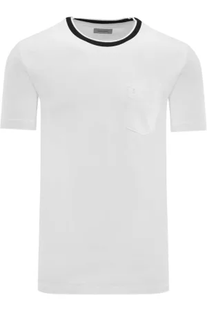 Pierre Cardin Tailored Fit T-Shirt ronde hals wit, Effen
