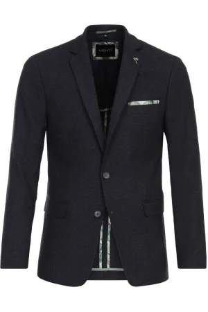 Venti Modern Fit Jas blauw, Effen