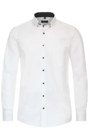 Redmond Comfort Fit Overhemd wit, Effen