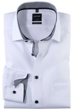 OLYMP Luxor Modern Fit Overhemd antraciet, Effen
