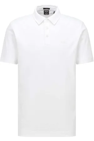 BOSS Slim Fit Polo shirt Korte mouw wit