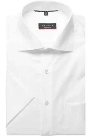 ETERNA Cover Shirt Modern Fit Overhemd Korte mouw wit