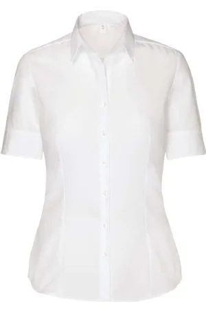 Seidensticker Regular Fit Dames Overhemd wit, Effen