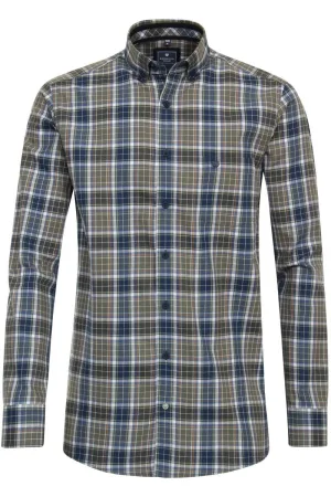 Redmond Casual Comfort Fit Overhemd groen, Geruit