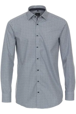 Venti Modern Fit Overhemd ML7 (72CM+) blauw