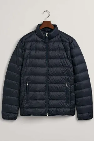 GANT Regular Fit Gewatteerd jack Marine, Effen