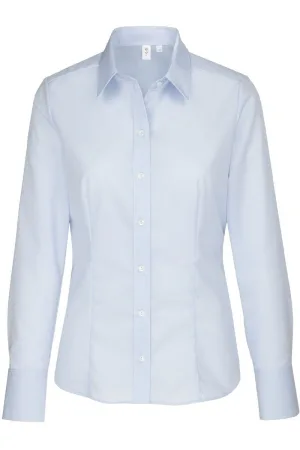 Seidensticker Dames Overhemd lichtblauw, Effen