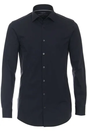 Venti Jerseyflex Body Fit Jersey shirt Marine, Effen