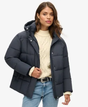 Superdry Vrouwen Montpellier Gevoerde jas Blauw