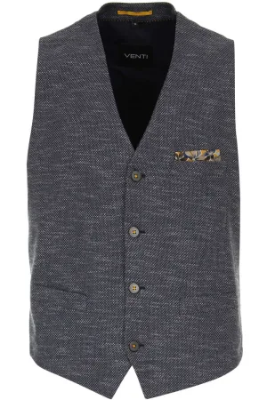 Venti Modern Fit Vest blauw, Effen