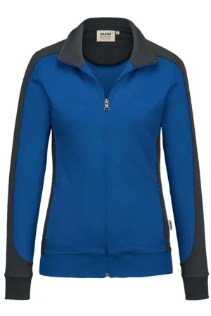 HAKRO  MIKRALINAR® Regular Fit Dames Sweatjacket blauw, Effen