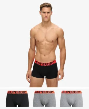 Superdry Mannen Triopak Slips Grijs