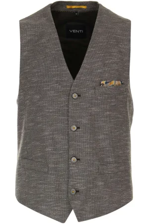 Venti Modern Fit Vest groen, Effen