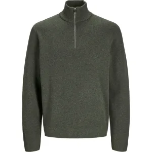 Jack & Jones Jprblamilano stitch knit half zip s donker
