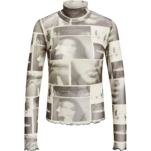 Jack & Jones Jxmaui ls high neck mesh top dessin