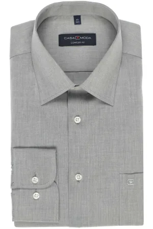 Casa Moda Comfort Fit Overhemd grijs, Effen