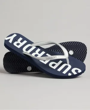 Superdry Vrouwen Code Essential Teenslippers Blauw