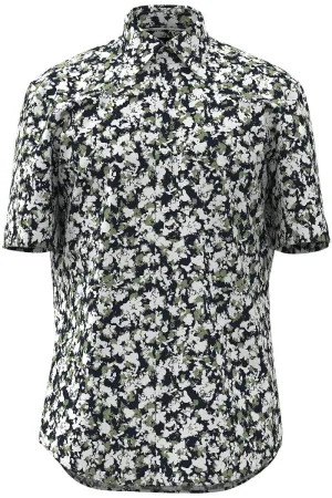 BOSS Regular Fit Overhemd Korte mouw groen