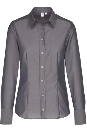 Seidensticker Regular Fit Dames Overhemd grafiet, Effen