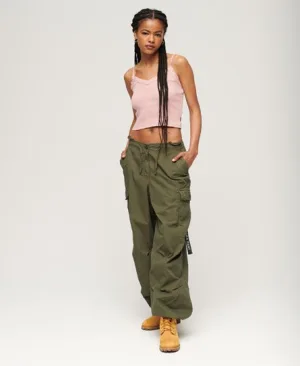 Superdry Vrouwen Baggy Parachute Broek Groen