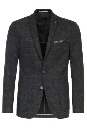 Venti Blazer donkergrijs, Gestructureerd