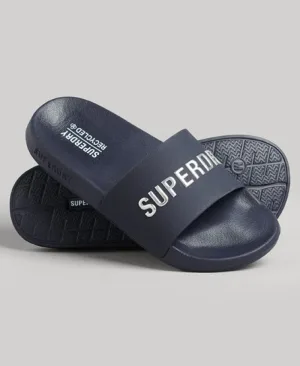 Superdry Vrouwen Code Logo Badslippers Blauw