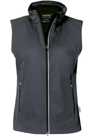 HAKRO Regular Fit Dames Softshell Vest donkergrijs, Effen