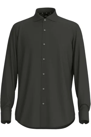 BOSS Regular Fit Overhemd ML6 (vanaf 68 CM) donkergrijs