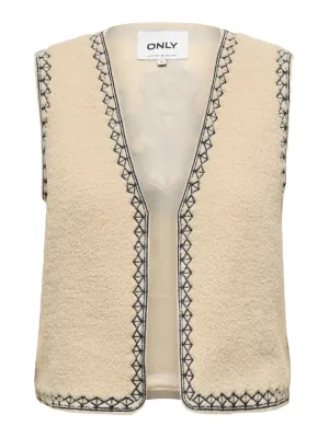 Only Female Vesten Onlsvea Teddy Emb. Waistcoat Cs Otw