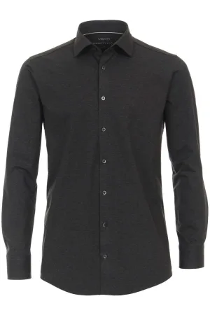 Venti Jerseyflex Modern Fit Jersey shirt donkergrijs, Effen