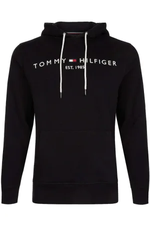 Tommy Hilfiger Regular Fit Hooded Sweatshirt zwart, Effen