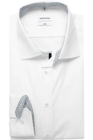 Seidensticker Slim Fit Overhemd ML6 (vanaf 68 CM) wit