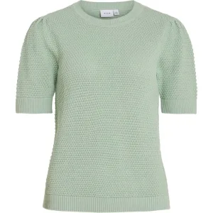 Vila vidalo o-neck s/s knit top noos 14084421 silt green