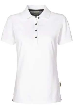 HAKRO 214 Regular Fit Dames Poloshirt wit, Effen