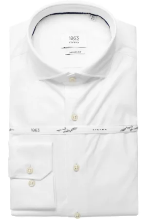 ETERNA 1863 Modern Fit T-Shirt wit, Effen