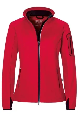 HAKRO Regular Fit Dames Softshell Jas rood, Effen