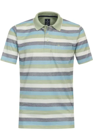 Redmond Casual Regular Fit Polo shirt Korte mouw groen