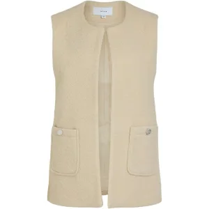 Vila Vikera sl waistcoat ecru