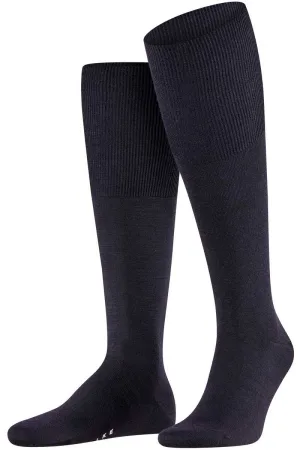 FALKE Airport Kniekousen donkerblauw, Effen