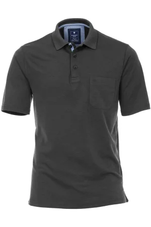 Redmond Casual Regular Fit Polo shirt Korte mouw grijs
