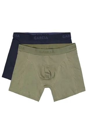 Garcia 2-pack boxershorts groen-donkerblauw