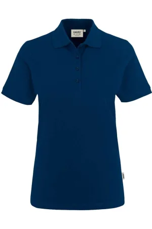 HAKRO 110 Regular Fit Dames Poloshirt marine, Effen
