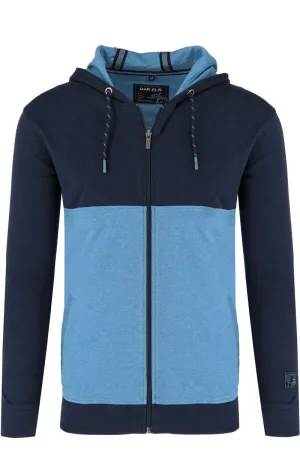 Marvelis Casual Modern Fit Hooded sweatshirt marine/blauw, Effen