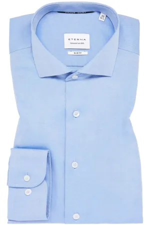 ETERNA Cover Shirt Slim Fit Overhemd lichtblauw, Effen