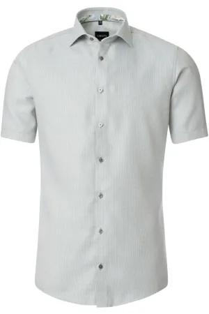 Venti Modern Fit Overhemd Korte mouw groen