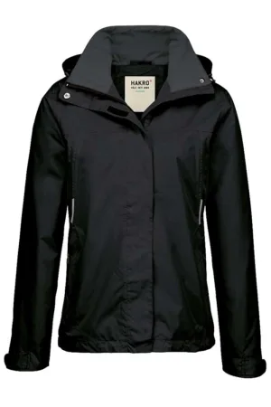 HAKRO Regular Fit Dames regenjas zwart, Effen