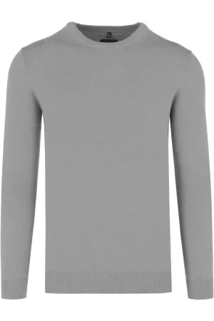 Marvelis Casual Regular Fit Trui ronde hals middengrijs, Effen